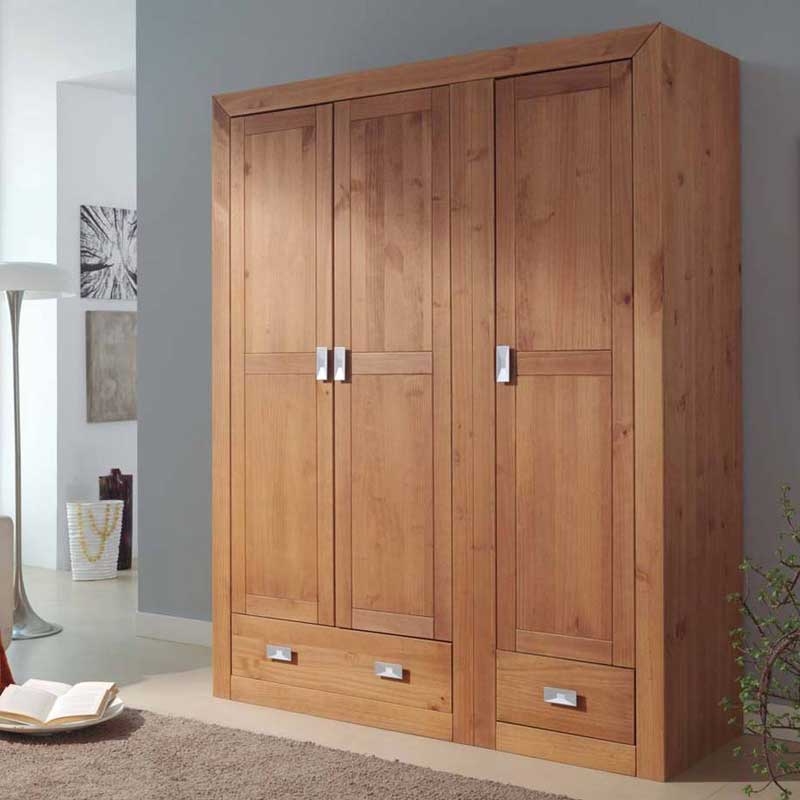 Armario rústico madera de pino color nogal Jalisco - Imagen 2