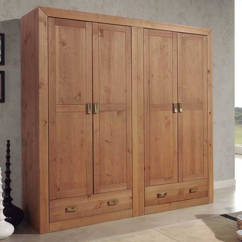 Armario rústico madera de pino color nogal Jalisco - Imagen 3