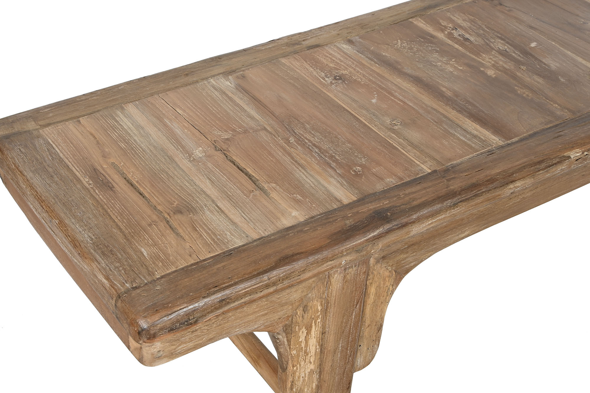 Banqueta descalzadora madera teca reciclada Breste - Imagen 4