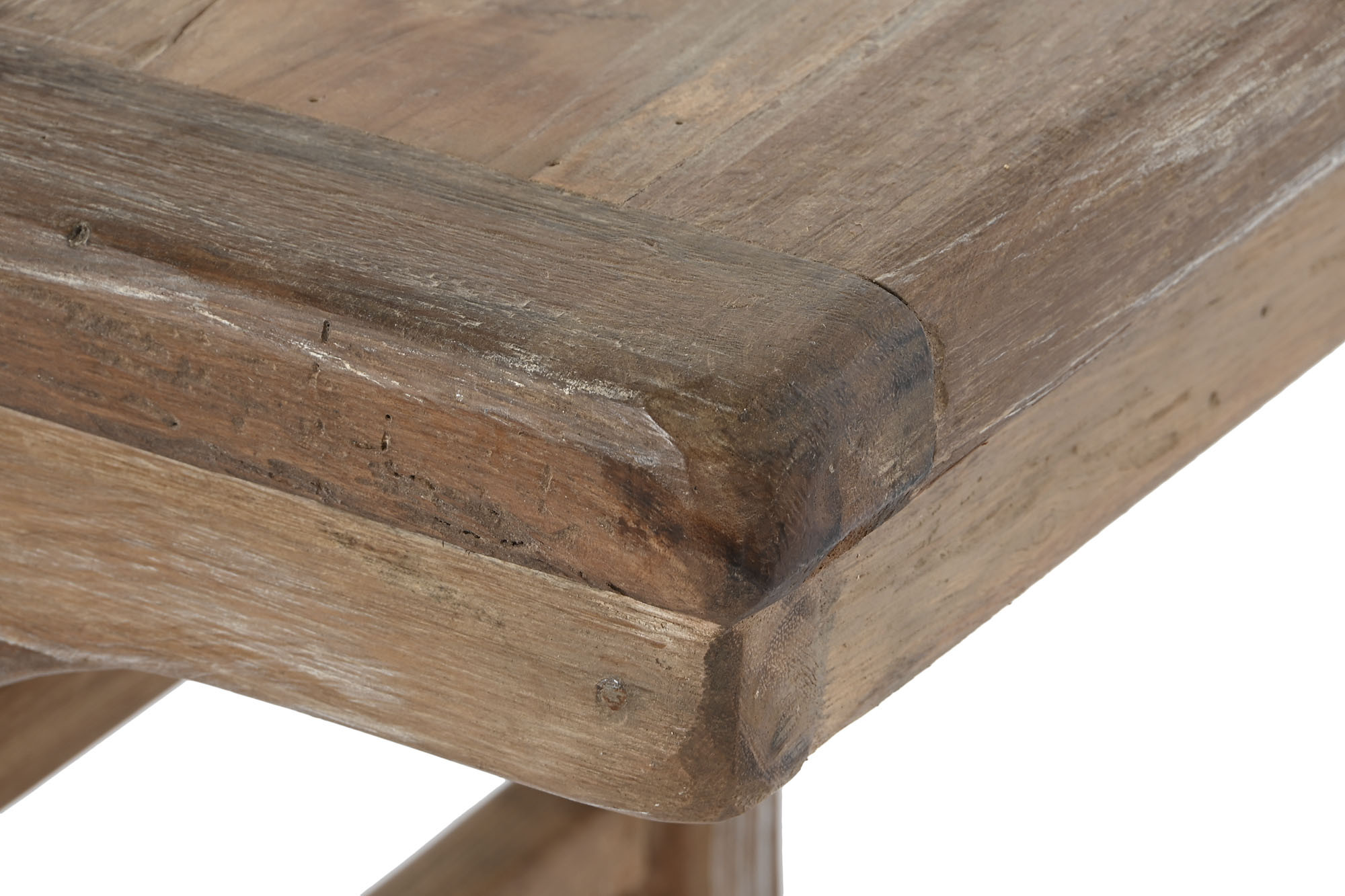 Banqueta descalzadora madera teca reciclada Breste - Imagen 3