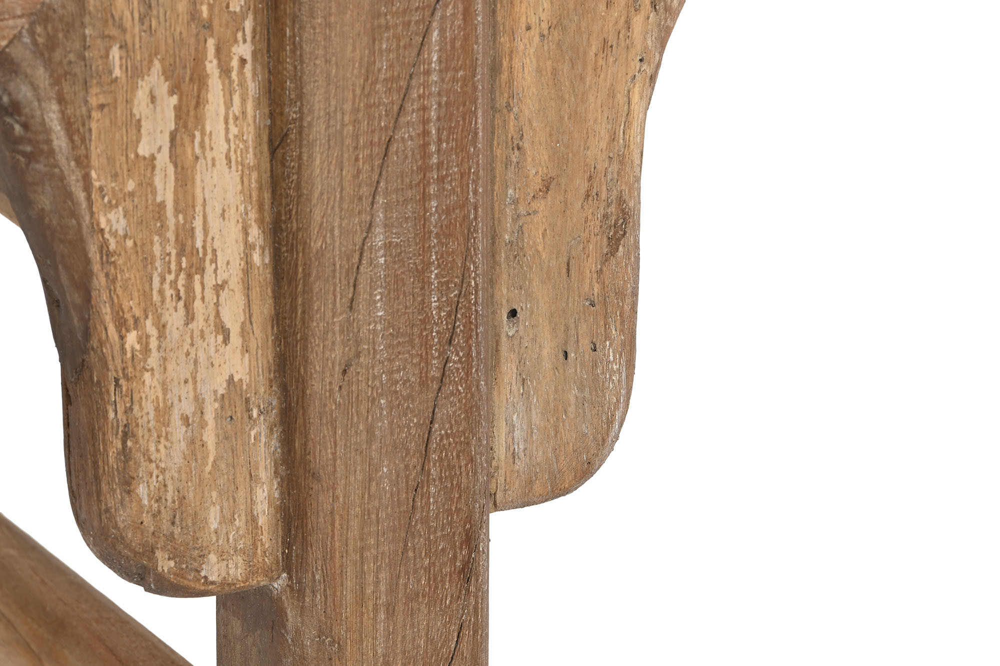 Banqueta descalzadora madera teca reciclada Breste - Imagen 2