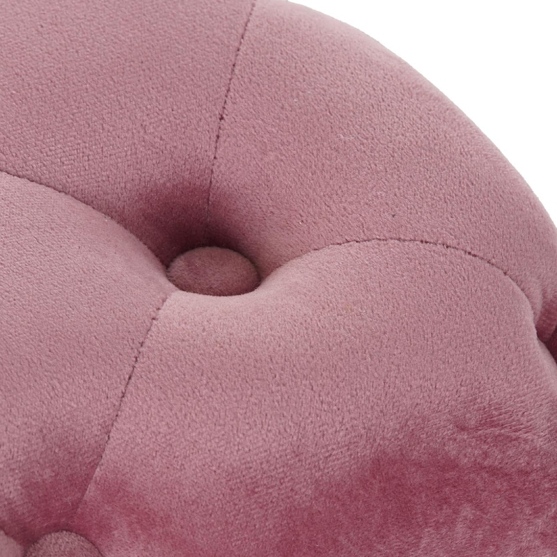 Banqueta pie de cama metal tapizada terciopelo Wine - Imagen 3