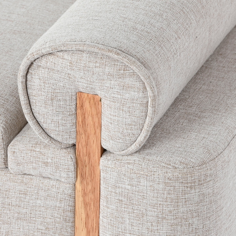 Banqueta pie de cama tapizada poliester Hevea - Imagen 5