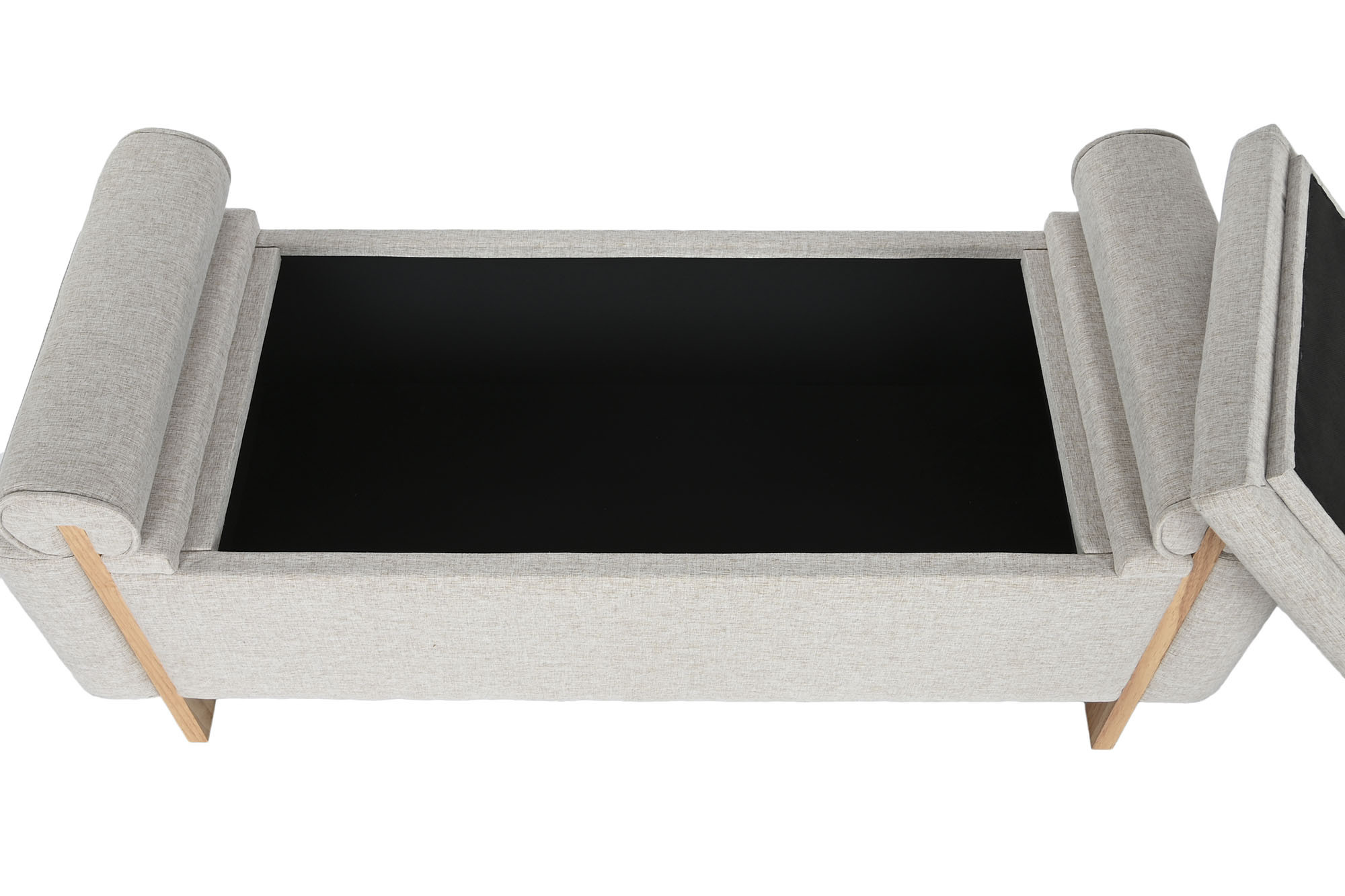 Banqueta pie de cama tapizada poliester Hevea - Imagen 4