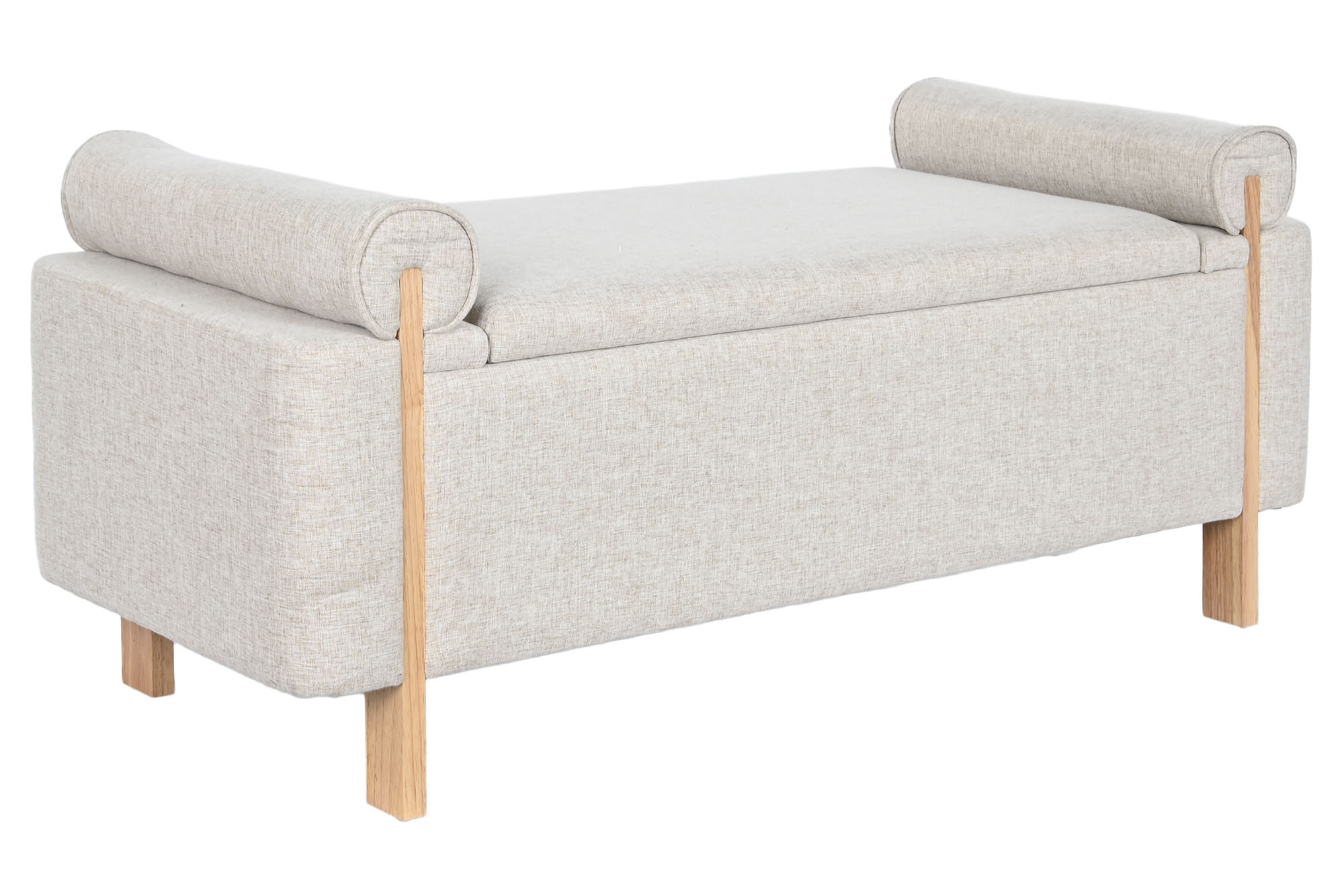 Banqueta pie de cama tapizada poliester Hevea - Imagen 2