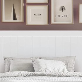 Cabecero de plafón colgante lacado blanco para cama de matrimonio Mediterráneo