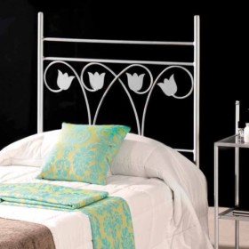 Cabecero forja blanco envejecido Almudena