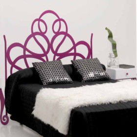 Cabecero forja lacado fucsia Modelo Guadalupe