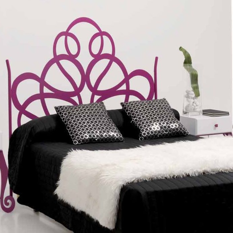 Cabecero forja lacado fucsia Modelo Guadalupe