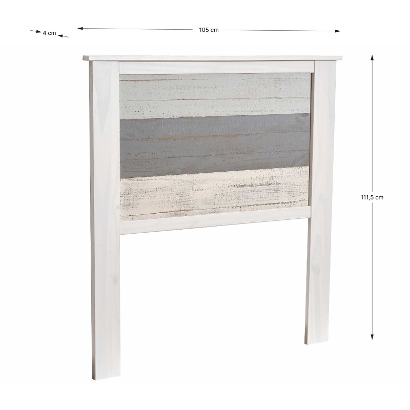 Cabecero juvenil madera pino multicolor Blue Times - Imagen 2