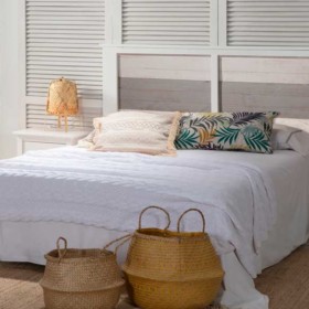 Cabecero madera dormitorio matrimonio multicolor Blue Times