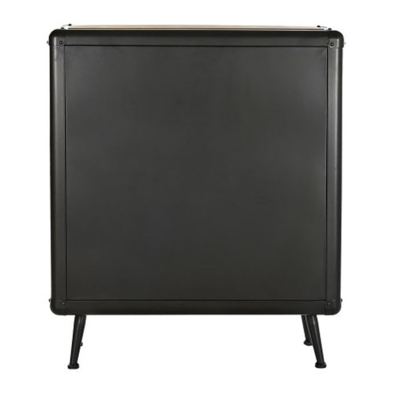 Cajonera de metal y MDF tres cajones plateada Maleta - Imagen 5