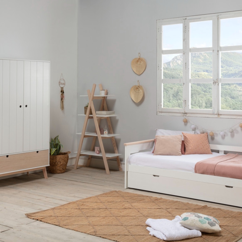 Cama Blanca Nido con cama elevable Elisa 90x190cm/90x180 cm