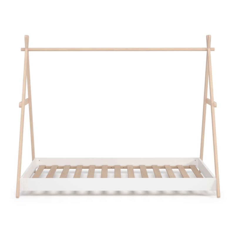 Cama Infantil Montessori Casita Trufa 90x200 Cera Blanca - Imagen 6