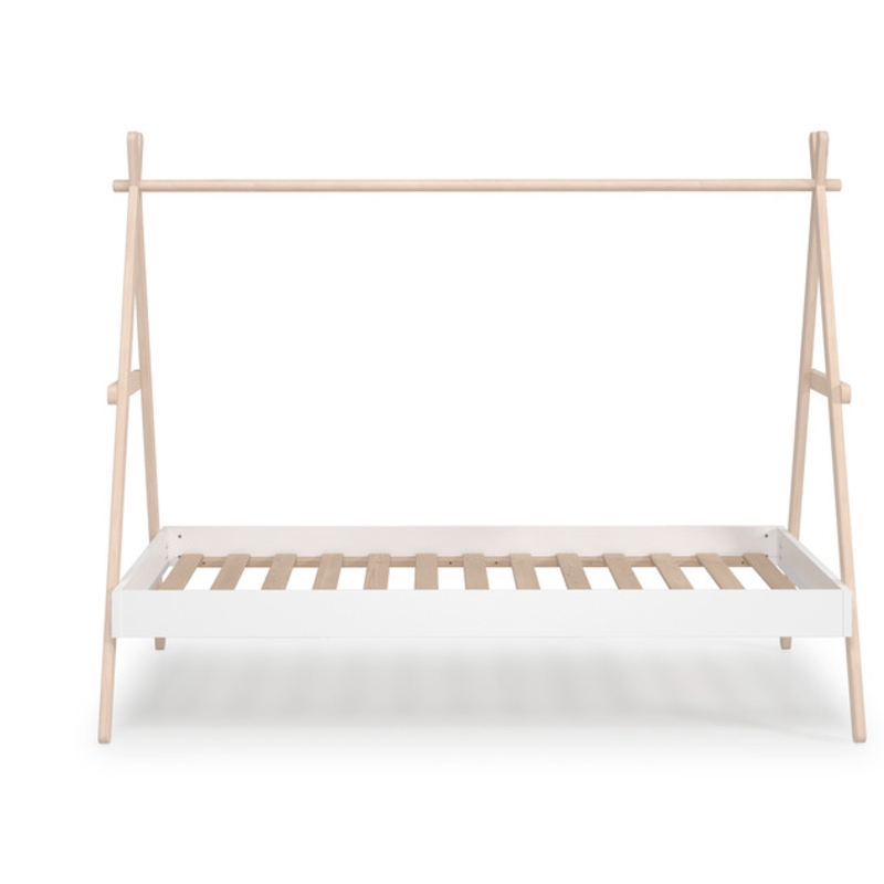 Cama Infantil Montessori Casita Trufa 90x200 Cera Blanca - Imagen 3