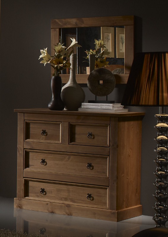 Cómoda sin espejo estilo rústico cera nogal Veracruz