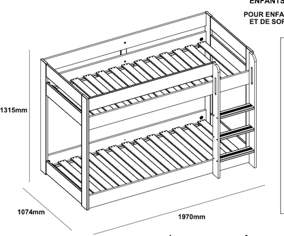 Litera Infantil Montessori Angel 90x190 cm - Imagen 4