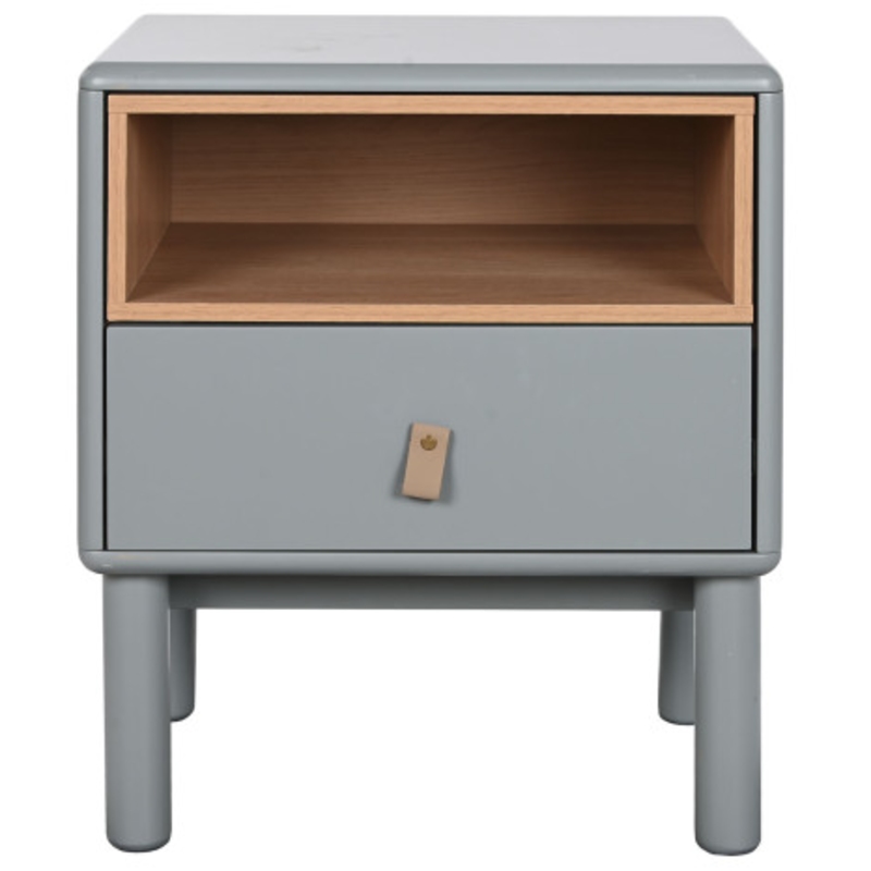 Mesita de noche MDF pu azul