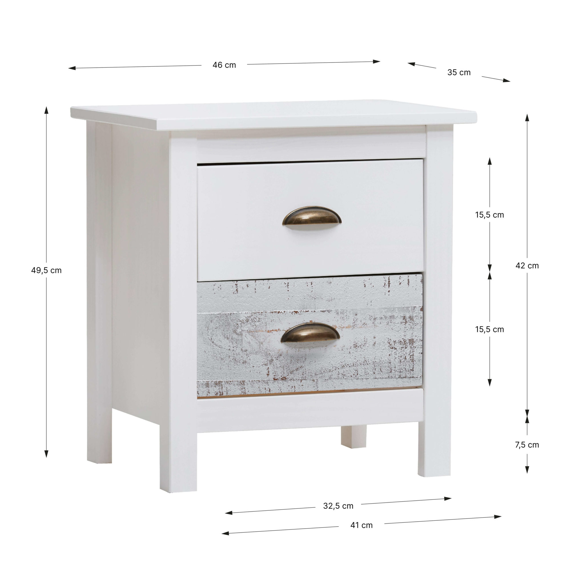 Mesita de noche con cajones Blue Times - Imagen 2