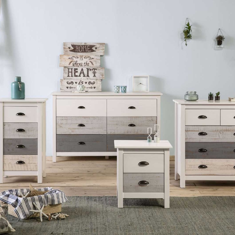 Mesita de noche con cajones Blue Times - Imagen 4