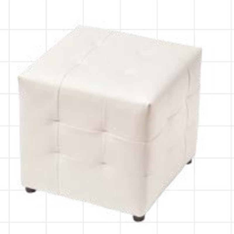 Puff cuadrado fijo Modelo Capitone