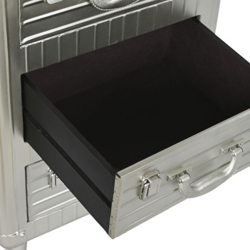 Sinfonier metálico cuatro cajones plateado - Imagen 4