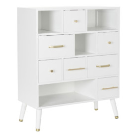 Sinfonier paulownia blanco con detalles dorados