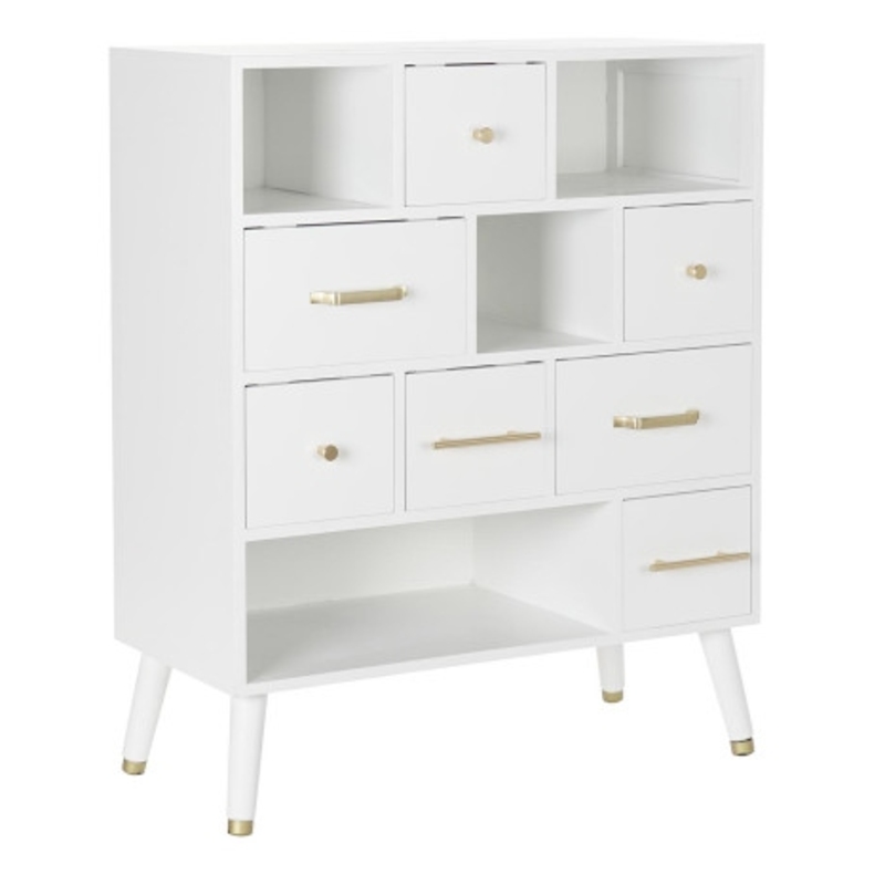 Sinfonier paulownia blanco con detalles dorados