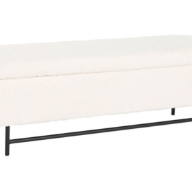 Banqueta pie de cama MDF tapizada terciopelo Keray Rosa