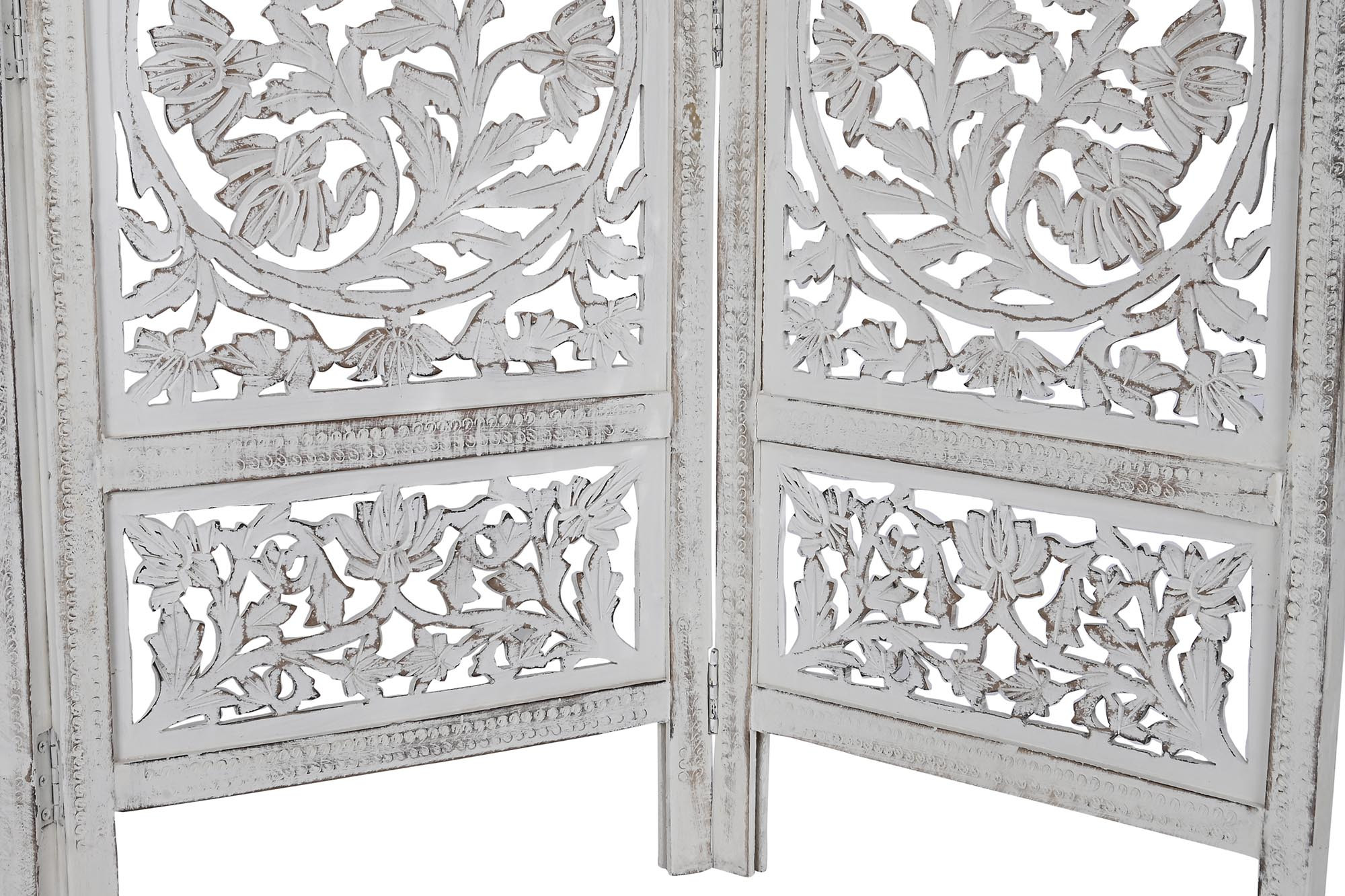 Biombo mango mdf decapé blanco Modelo Vida - Imagen 4