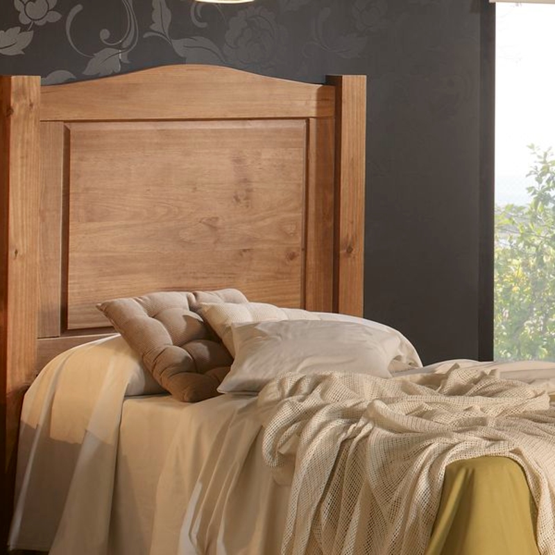 Cabecero rústico para cama juvenil nogal Veracruz