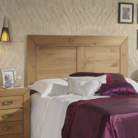 Cabecero cama matrimonio rústico madera de pino nogal Jalisco