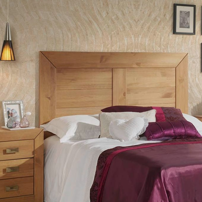 Cabecero cama matrimonio rústico madera de pino nogal Jalisco