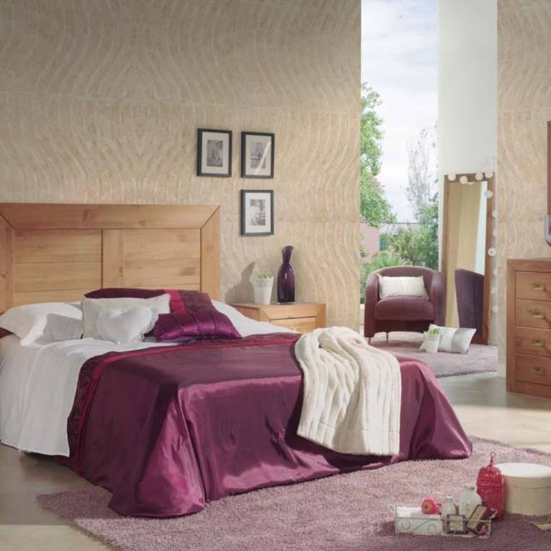 Cabecero cama matrimonio rústico madera de pino nogal Jalisco - Imagen 2