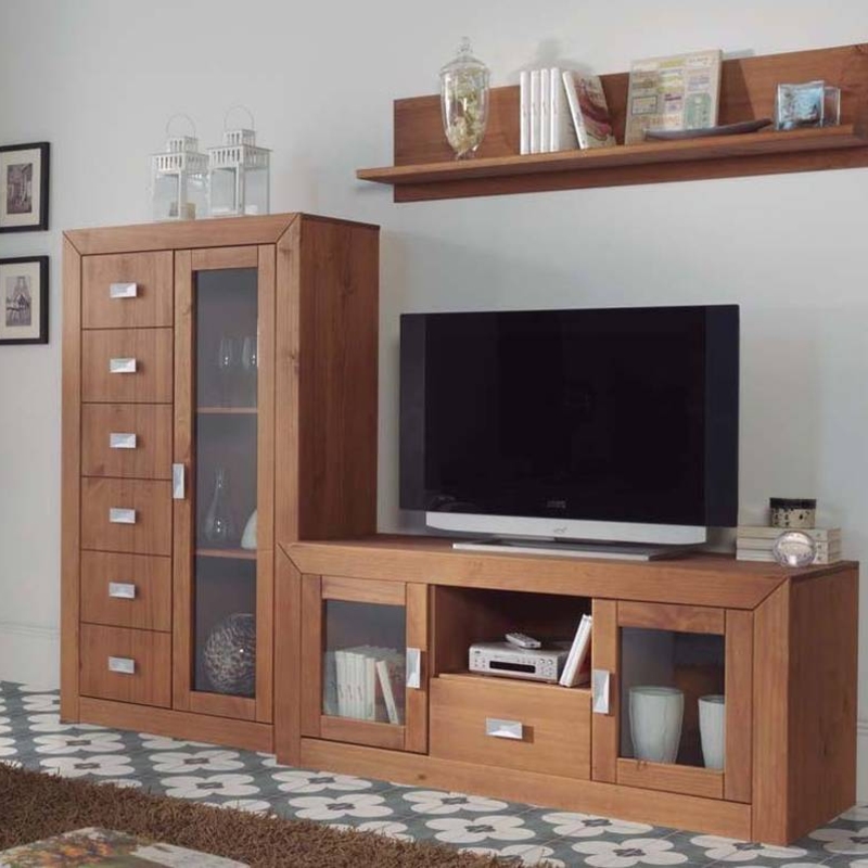 Composición apilable mueble de comedor rústico cera nogal Jalisco I