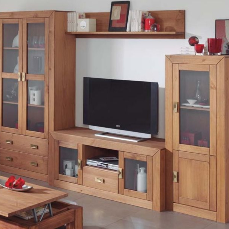 Composición apilable mueble de comedor rústico cera nogal Jalisco IV