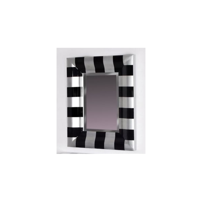 Liquidacion de espejo color negro y plata Modelo Cebra