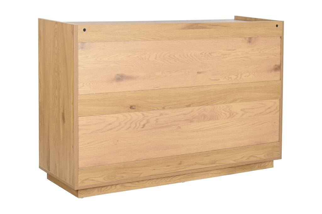 Cómoda seis cajones MDF-ROBLE color natural