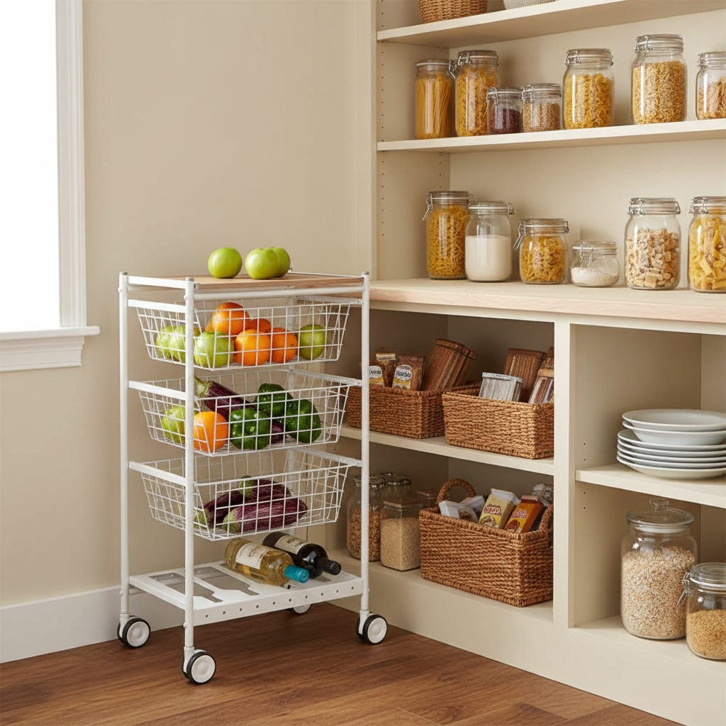 Carrito verdulero de cocina Karina Blanco Haya - Imagen 2